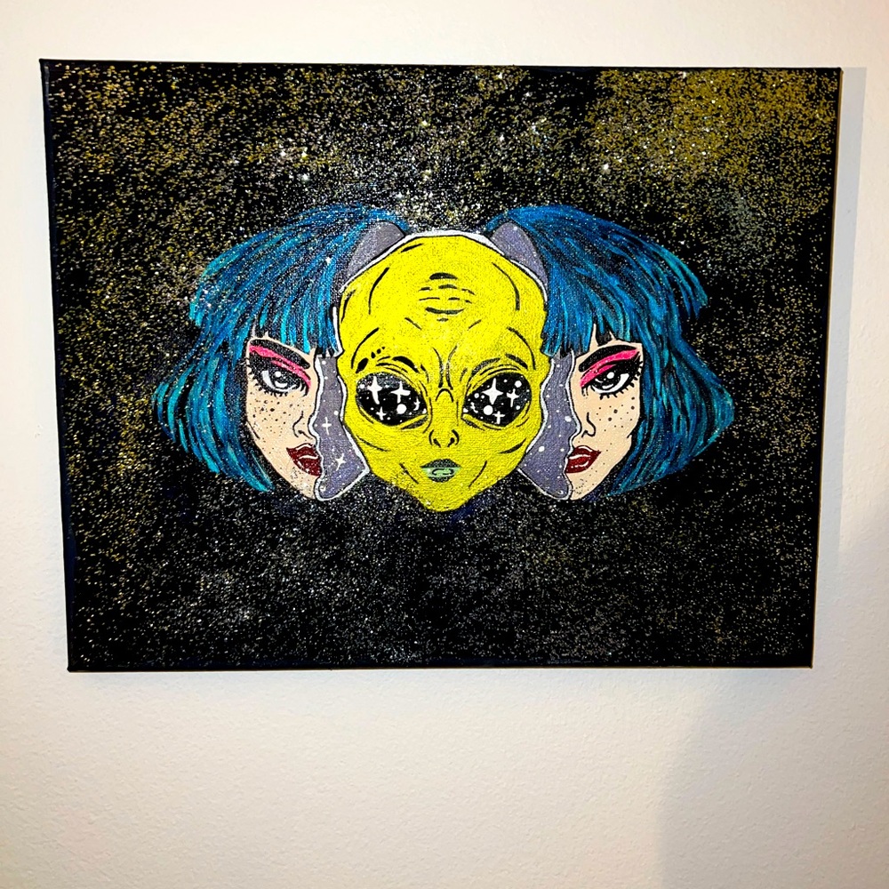 Original 11x14 acrylic painting canvas